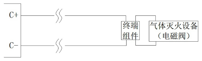 JBF5016河北气体灭火控制器喷洒启动输出接线示意图